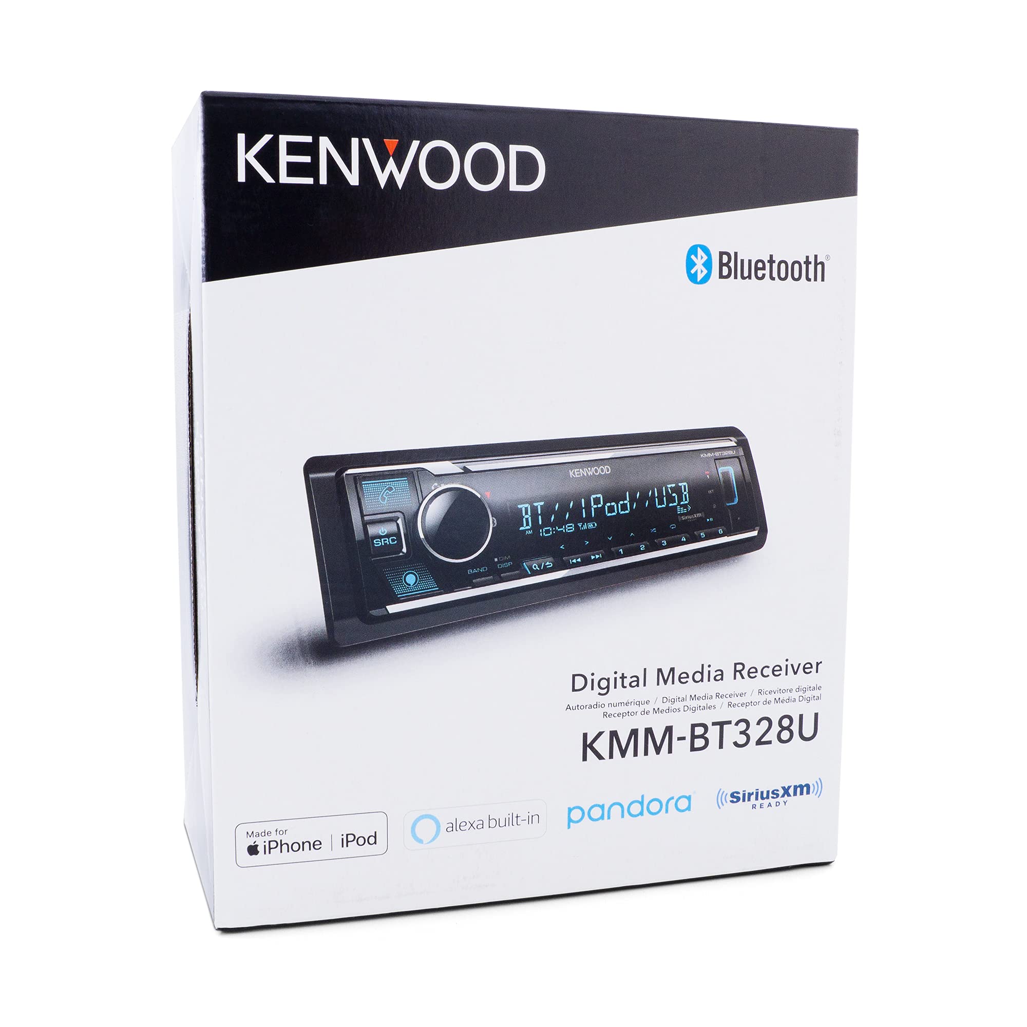 KENWOOD KMM-BT328U Bluetooth Car Stereo with USB Port, AM/FM Radio, MP3 Player, Multi Color LCD, Detachable Face, Built in Amazon Alexa, Compatible with SiriusXM Tuner KENWOOD KMM-BT328U Bluetooth Car Stereo with USB Port, AM/FM Radio, MP3 Player, Multi Color LCD, Detachable Face, Built in Amazon Alexa, Compatible with SiriusXM Tuner